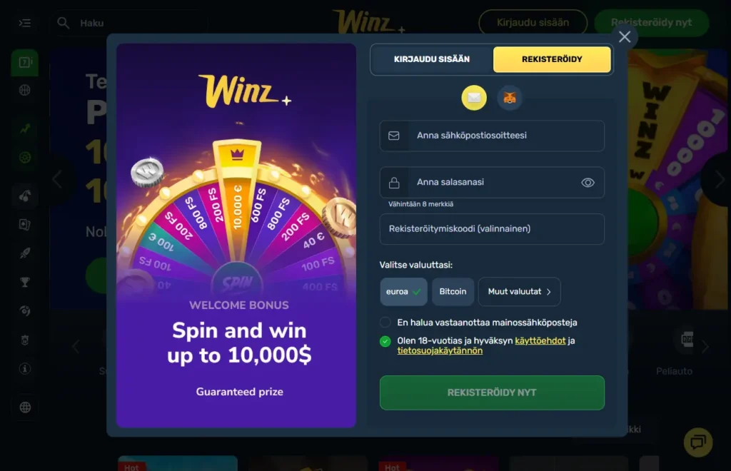 Rekisteröitymisprosessi