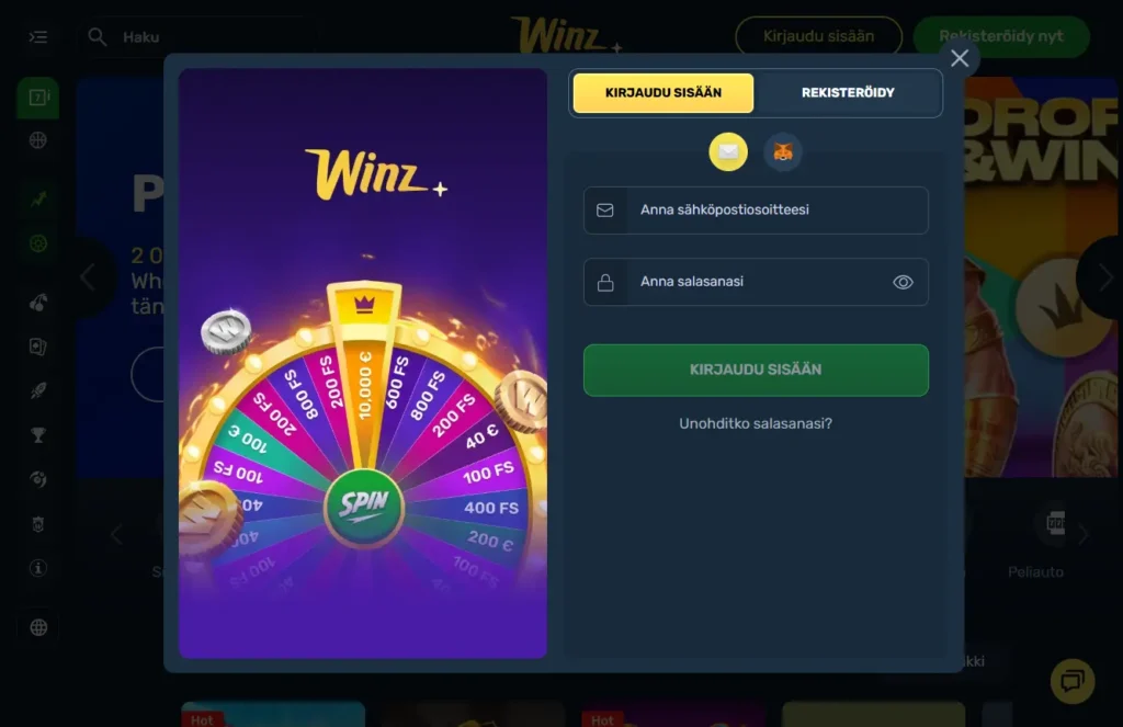 Kirjaudu sisään sähköpostilla