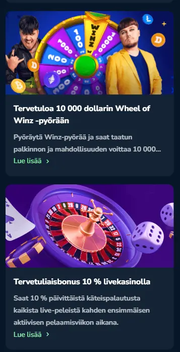 Bonukset puhelimessa